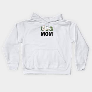 DOG MOM - golden retriever (white) oil painting word art Kids Hoodie